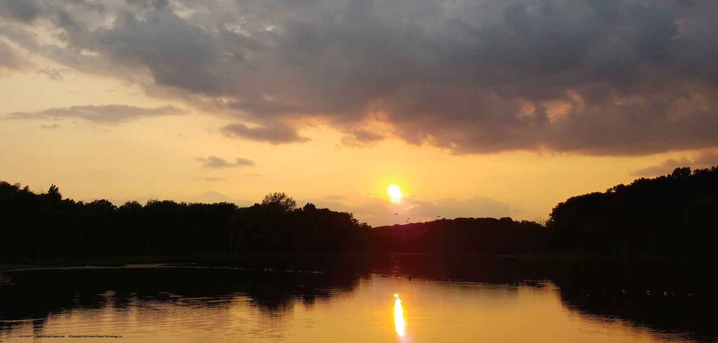 DesignScape - 2'x4' Lake Sunset - Apollo Design Made