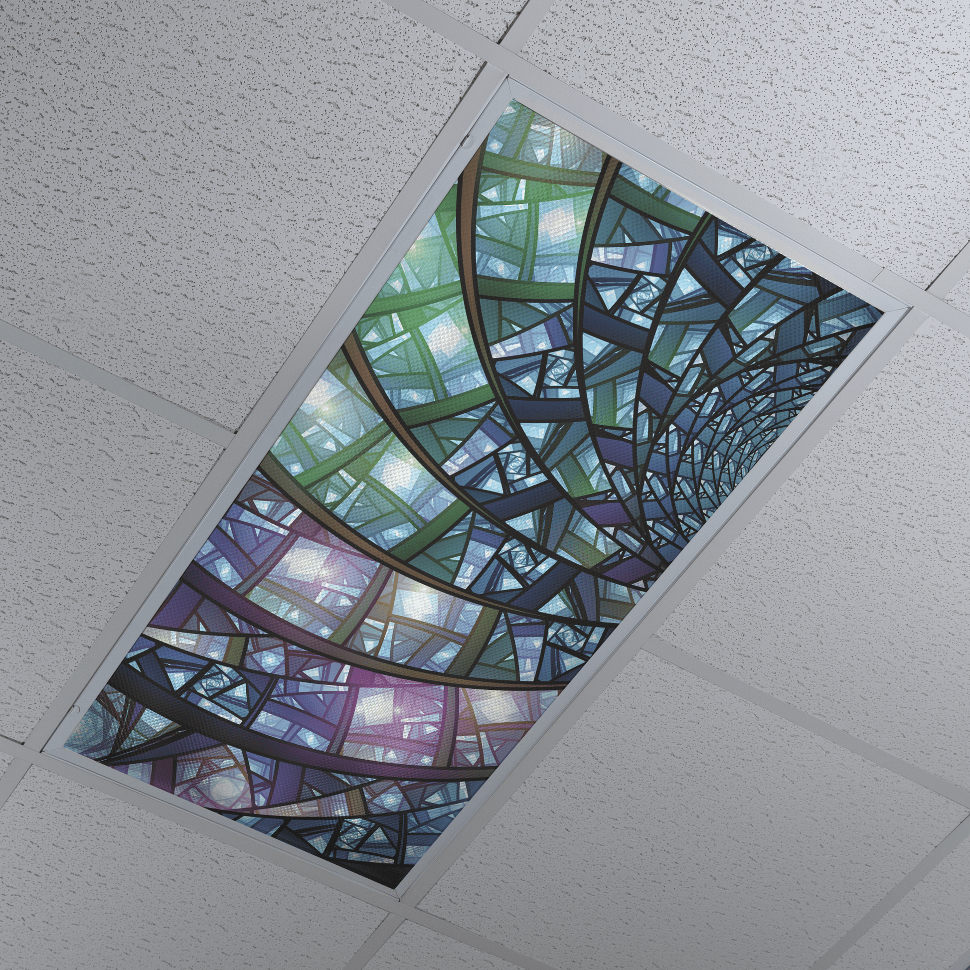 DesignScape - 2'x4' Arched Stained Glass - Apollo Design Made