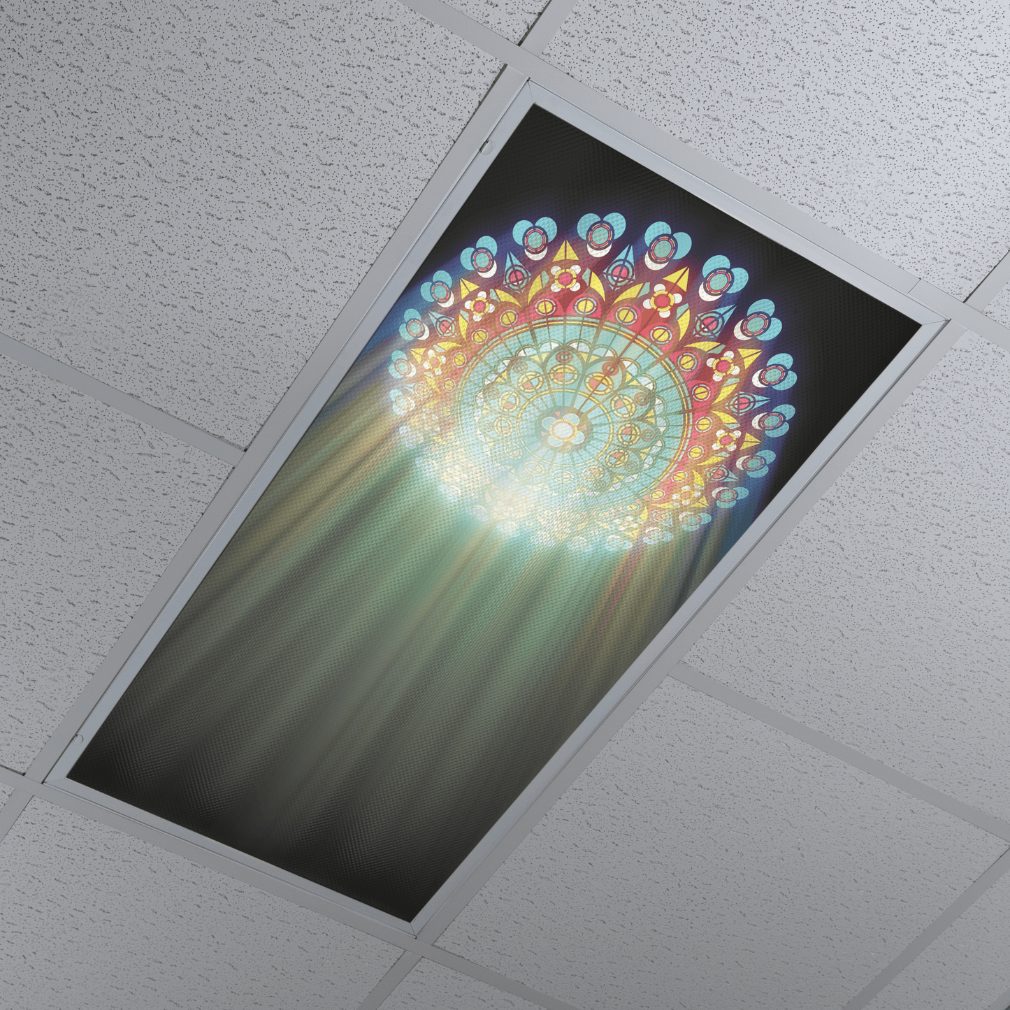 DesignScape - 2'x4' Circle Stained Glass - Apollo Design Made