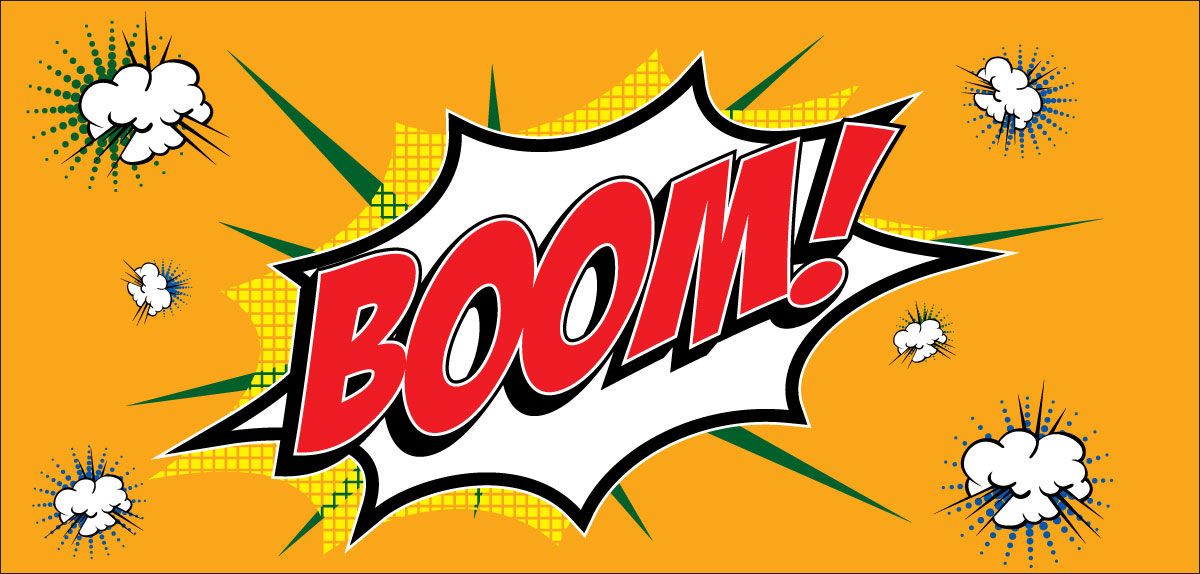 DesignScape - 2'x4' Comic BOOM - Apollo Design Made