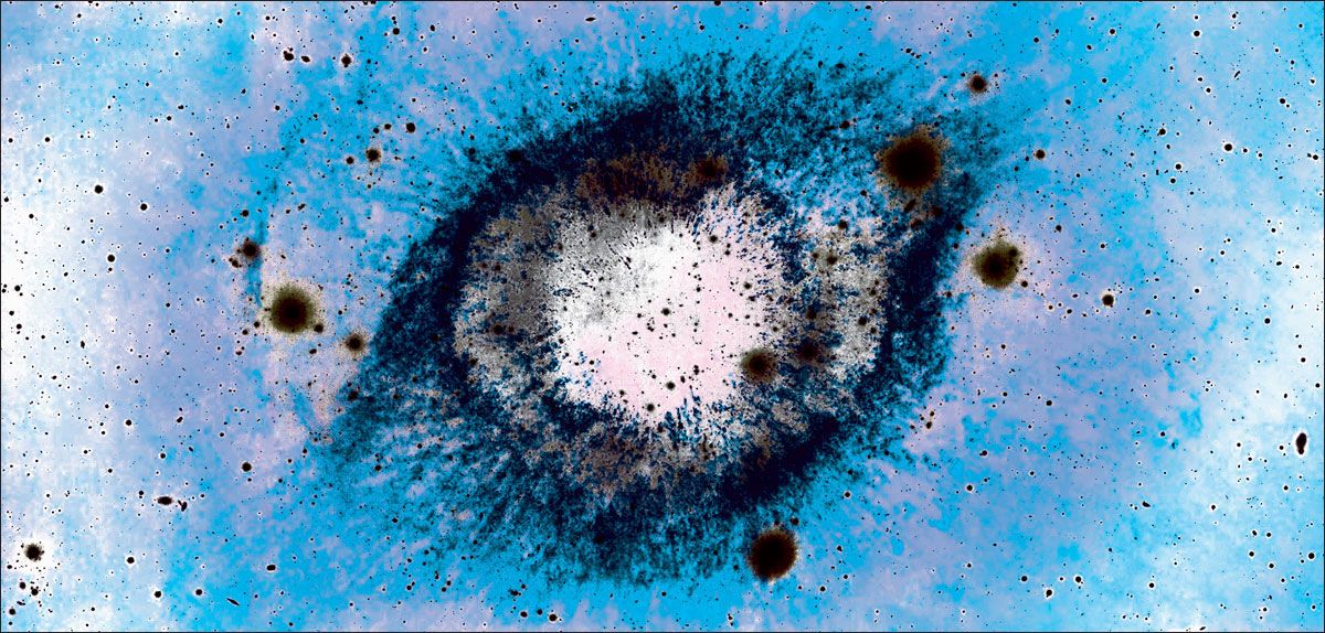 DesignScape - 2'x4' Dark Galaxy Reverse - Apollo Design Made