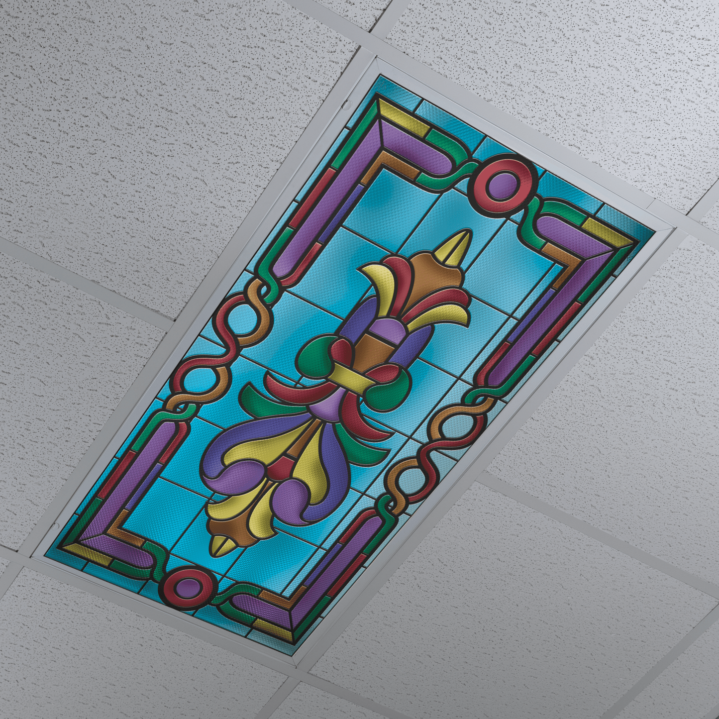 DesignScape - 2'x4' Front Door Stained Glass - Apollo Design Made