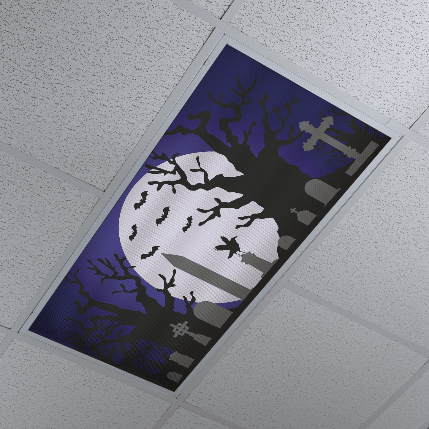 DesignScape - 2'x4' Graveyard with Bats - Apollo Design Made