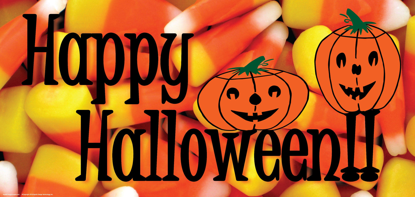 DesignScape - 2'x4' Happy Halloween with Pumpkins - Apollo Design Made