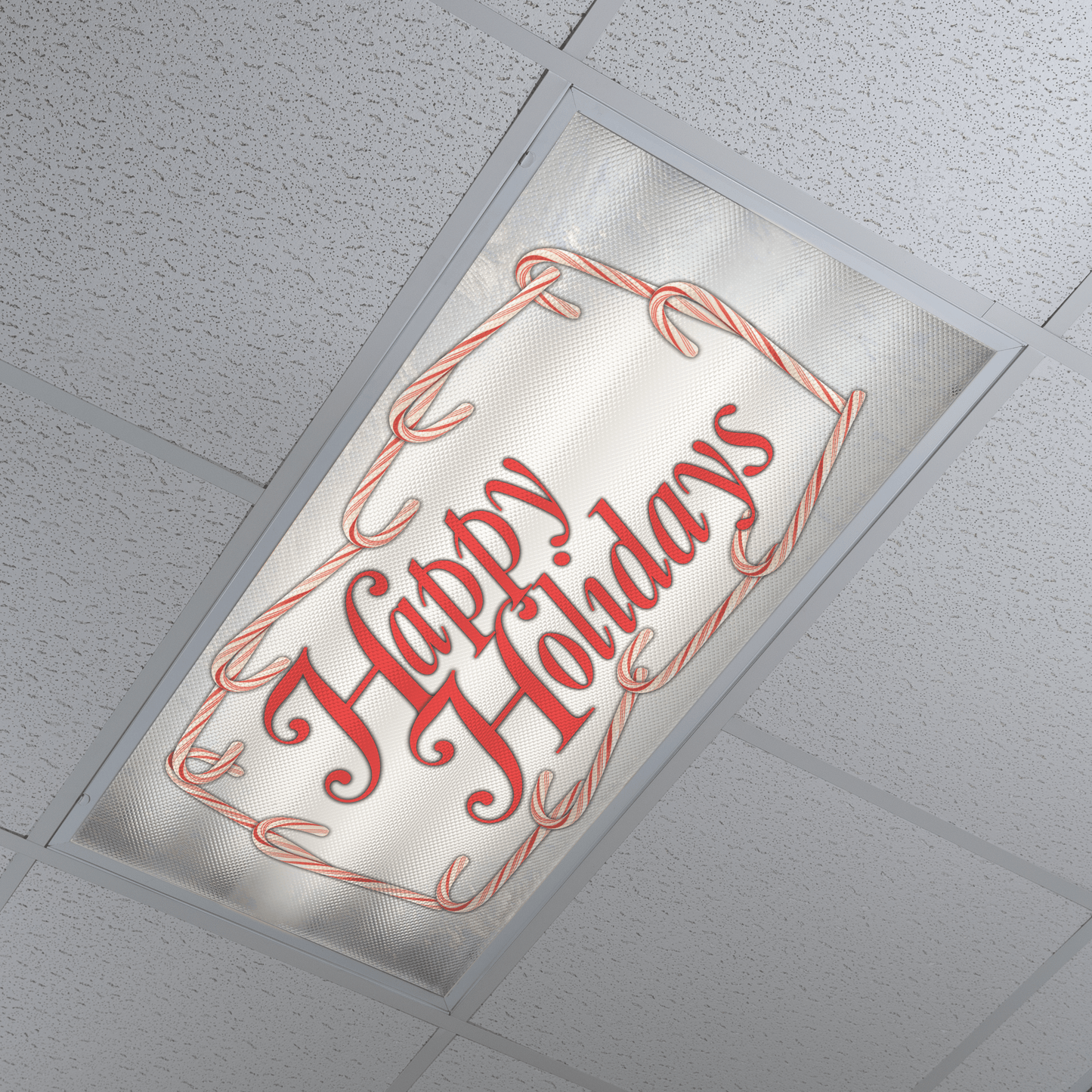 DesignScape - 2'x4' Happy Holidays with Candy Canes - Apollo Design Made