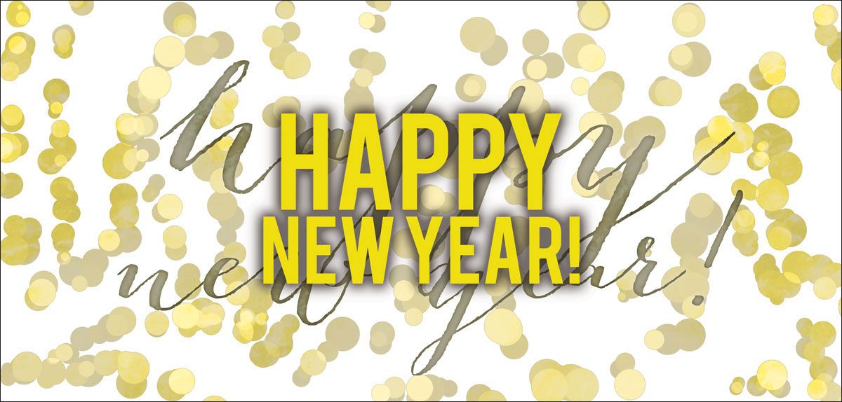 DesignScape - 2'x4' Happy New Year Bubbles - Apollo Design Made