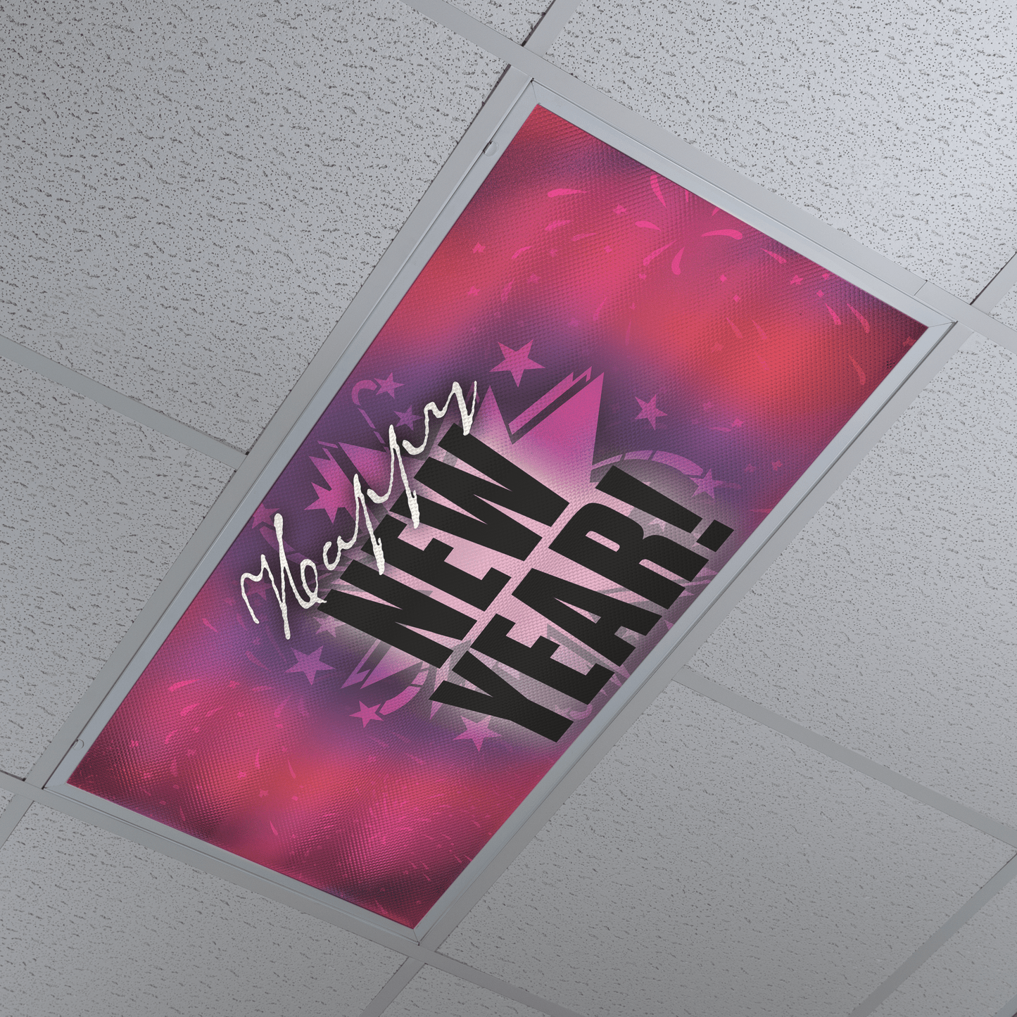 DesignScape - 2'x4' Happy New Year Fireworks - Apollo Design Made