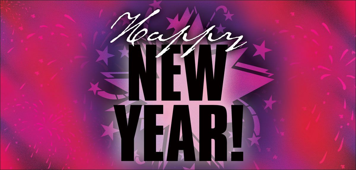 DesignScape - 2'x4' Happy New Year Fireworks - Apollo Design Made