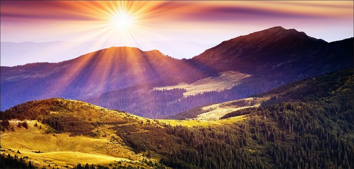 DesignScape - 2'x4' Mountain Sunrise - Apollo Design Made