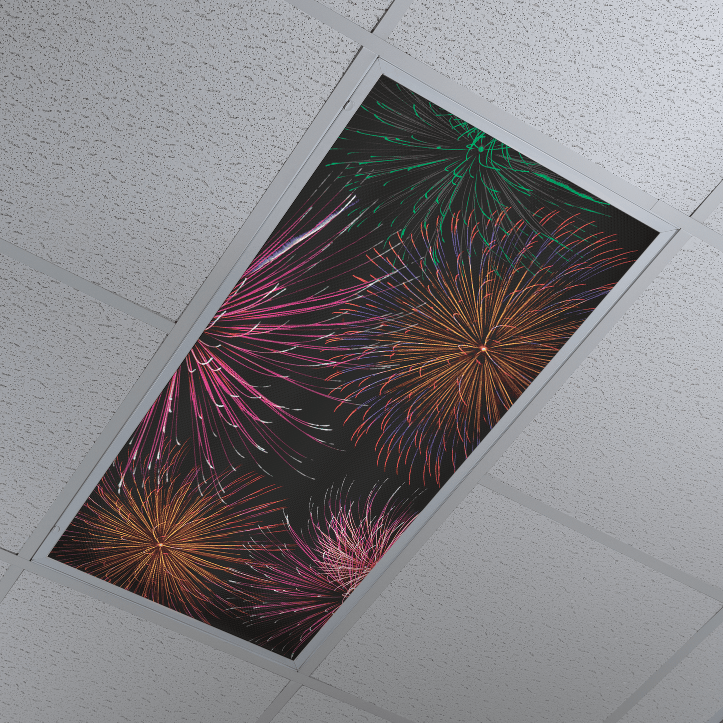 DesignScape - 2'x4' Multi-Color Firework - Apollo Design Made