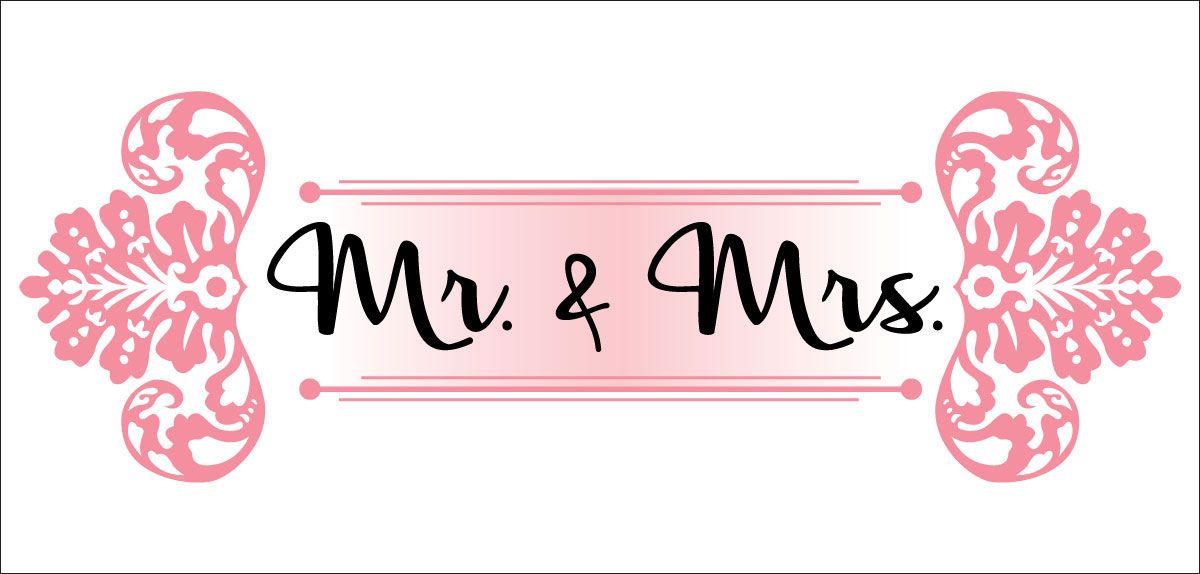 DesignScape - 2'x4' Ornamental Mr. & Mrs. - Apollo Design Made