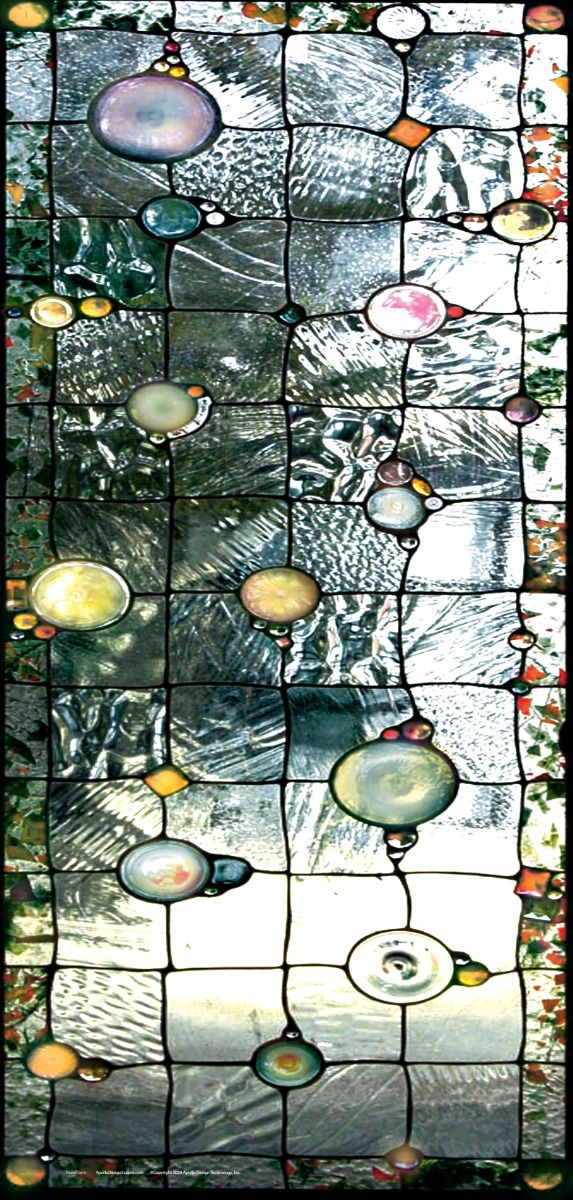 DesignScape - 2'x4' Pastel Gem Stained Glass - Apollo Design Made
