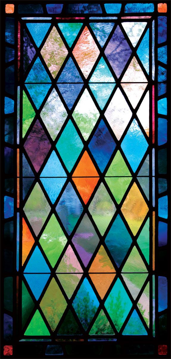 DesignScape - 2'x4' Rectangle Stained Glass - Apollo Design Made