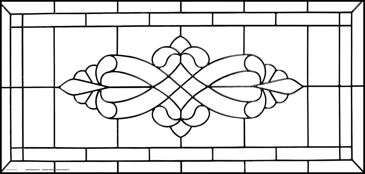DesignScape - 2'x4' Stain Glass Frame - Apollo Design Made