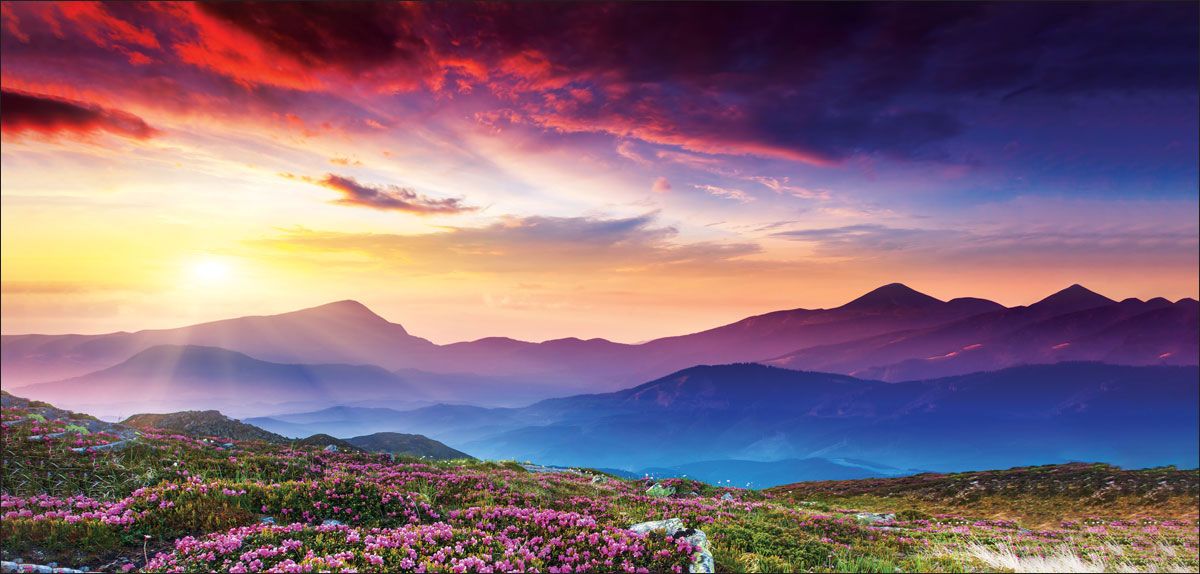 DesignScape - 2'x4' Sunset Mountains - Apollo Design Made