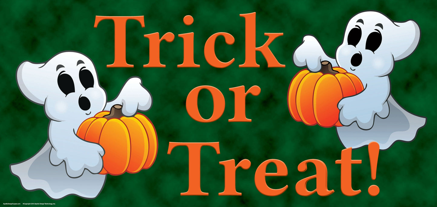 DesignScape - 2'x4' Trick or Treat with Ghost - Apollo Design Made