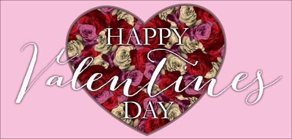 DesignScape - 2'x4' Vintage Happy Valentines Day - Apollo Design Made