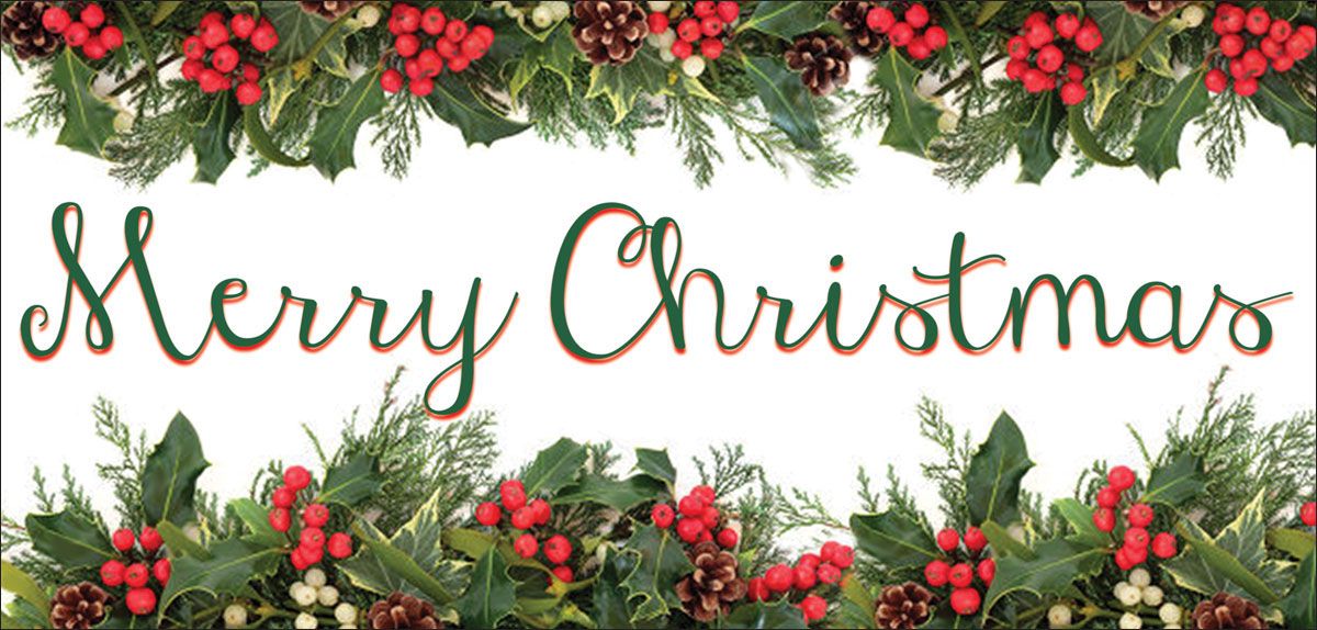 DesignScape - 2'x4' Merry Christmas Holly