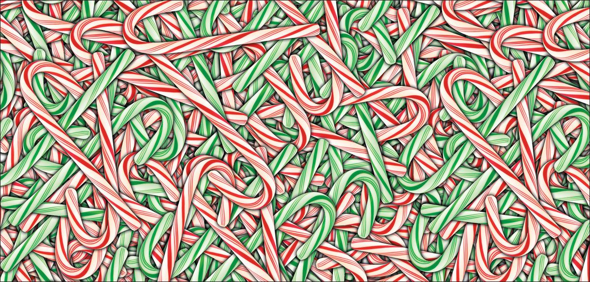 DesignScape - 2'x4' Candy Cane Explosion - Apollo Design Made