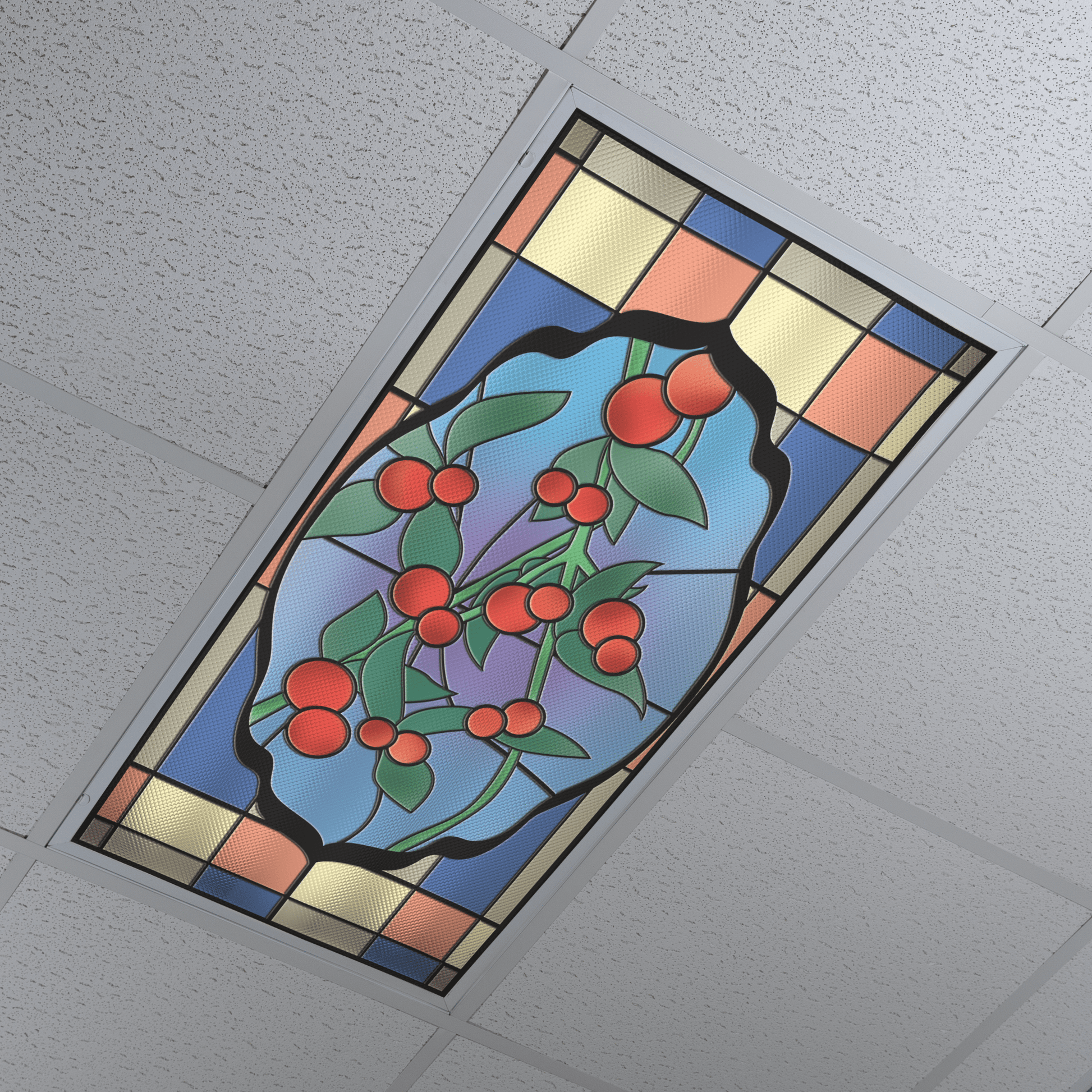 DesignScape - 2'x4' Cherry Stained Glass - Apollo Design Made