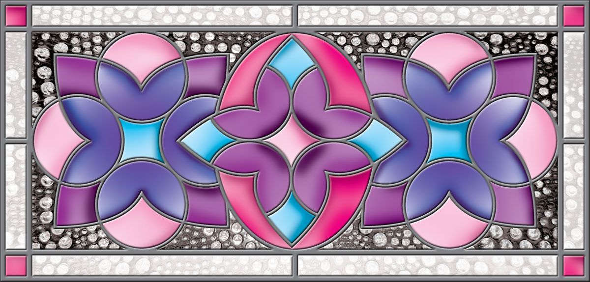 DesignScape - 2'x4' Flower Shapes Pink - Apollo Design Made