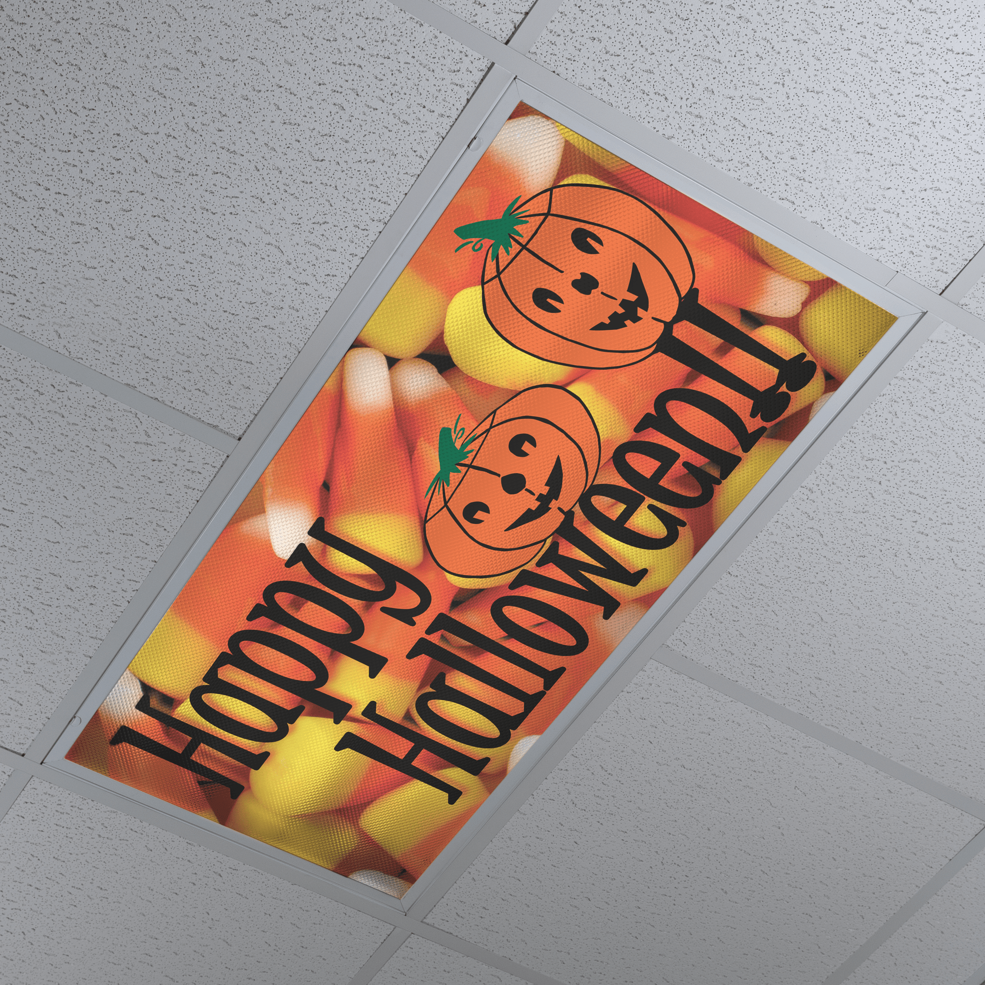 DesignScape - 2'x4' Happy Halloween with Pumpkins - Apollo Design Made
