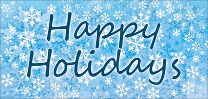 DesignScape - 2'x4' Happy Holidays with Snowflakes - Apollo Design Made