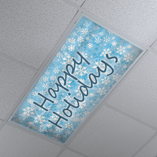 DesignScape - 2'x4' Happy Holidays with Snowflakes - Apollo Design Made