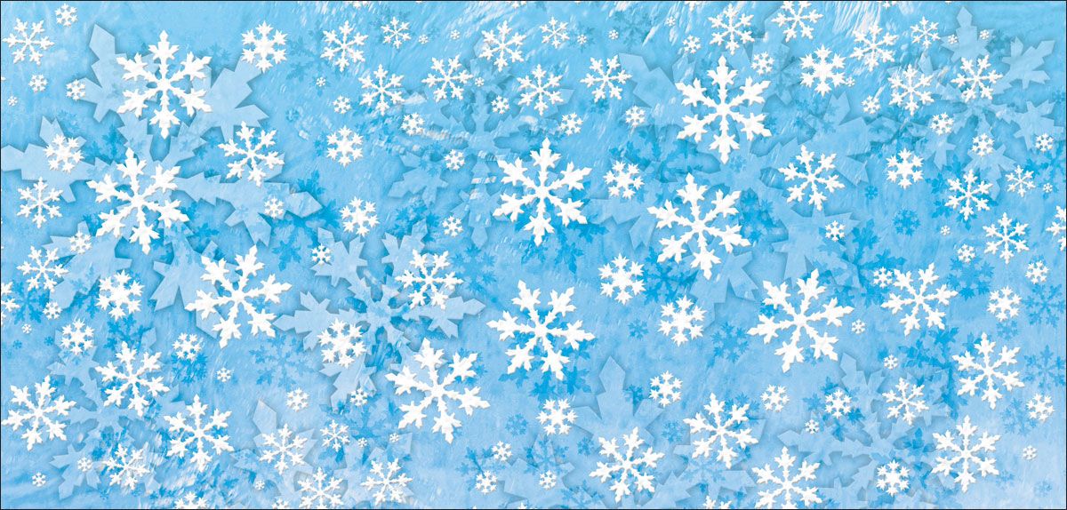 DesignScape - 2'x4' Icy Blue Snowflakes - Apollo Design Made