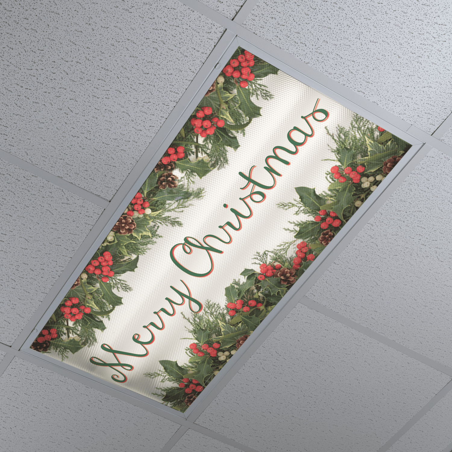 DesignScape - 2'x4' Merry Christmas Holly - Apollo Design Made