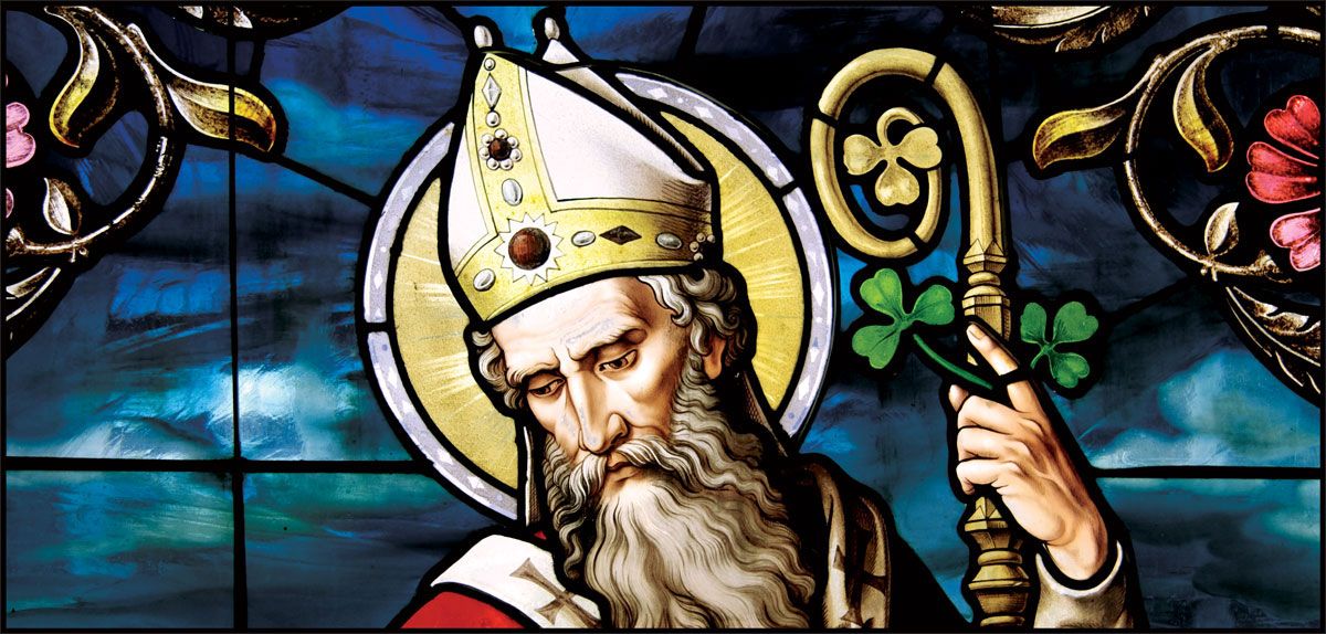 DesignScape - 2'x4' Saint Patrick Stained Glass II - Apollo Design Made